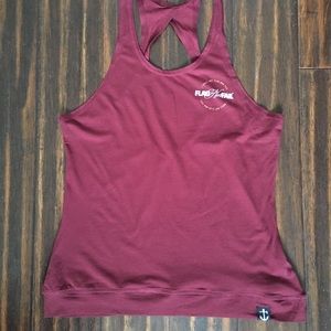 NWOT Flag Nor Fail Burgundy Keyhole Training Tank